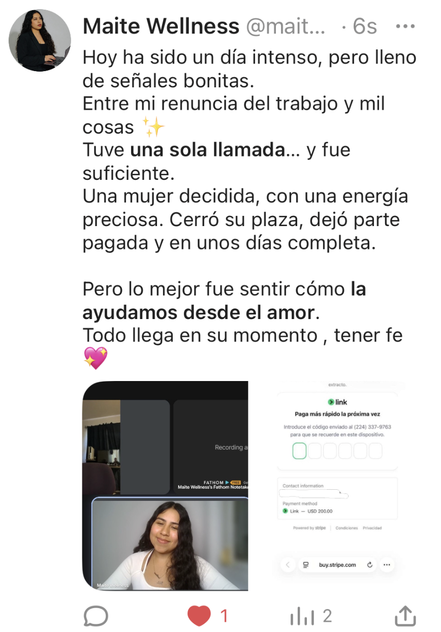 Testimonio Maite Wellness
